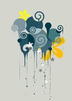 Elegant Abstract Floral Pattern in Soft Mint Green Background vector