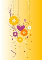 Soft Yellow Floral Abstract Background vector