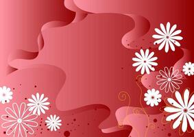 Vibrant Red Floral Abstract Background Art - Seamless Pattern for Creative Designs vector