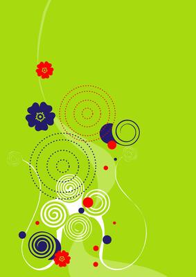 Ethereal Floral Abstract Pattern in Soft Green - Background Illustration