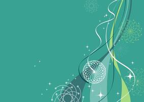 Elegant Floral Abstract Green Color Seamless Pattern Background Illustration vector