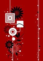 Red Floral Abstract Background Design vector