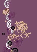Elegant Abstract Floral Pattern in Deep Plum - Stylish Dark Botanical Background Art vector