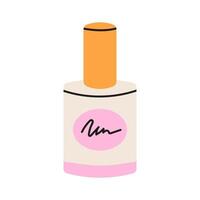 Nail polish. Makeup cosmetic product. Flat illustration isolated on white background. vector