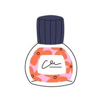 Nail polish illustration. Flat illustration isolated on white background. vector