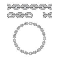 Illustration of silver chain, brushes for design vector