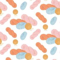 Colorful yarn pattern design vector