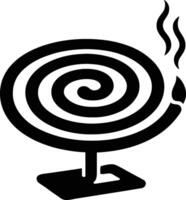 a black and white illustration of a spiral burner vector
