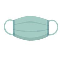 Protective medical face mask in soft cartoon style. Flat health and safety illustration. vector
