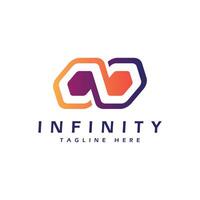 infinity loop logo design modern minimal shape concept gradient colorful vector