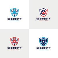 shield security logo design creative modern minimal concept for guard service vector