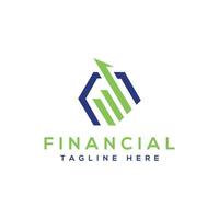 modern financial logo design creative marketing accounting business company startup vector