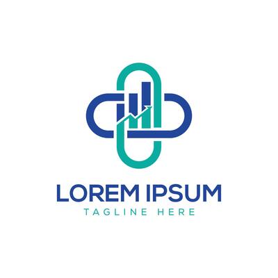 marketing healthcare medical finance logo design modern plus arrow concept