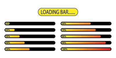progress bar illustration highlighting percentage completion from 0 to 100. A clear visual representation for activity monitoring and goals achievement tracking vector