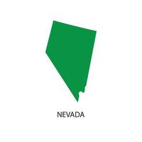 Green outline rendering of the Nevada state map displayed on a white background emphasizing simplicity and geography. vector