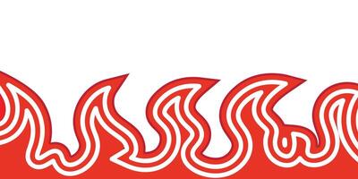 Fire Texture Background. Flaming Backdrop. Wide Fire Banner Design. Repeating Flame Pattern. Seamless Fire Element. vector