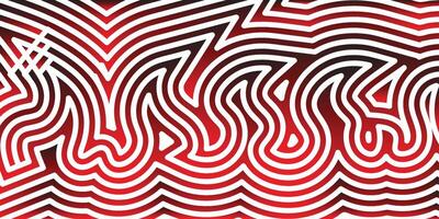 Red and White Abstract Pattern with Wavy and Geometric Lines vector