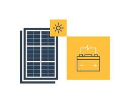 Solar panel and power battery, autonomous electricity, source of energy vector