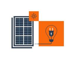 source of energy,Solar panel and sun icon, autonomous electricity vector