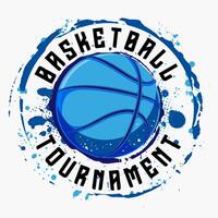 Abstract illustration depicting a stylized basketball design vector