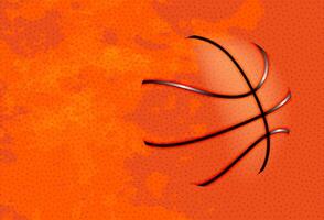 An orange basketball with a textured surface vector