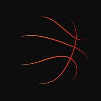 Stylized image depicting the curved lines resembling a basketball ball lines vector