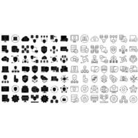 Cybersecurity icon set. Firewall illustration sign collection. Web protection symbol. Cyber security web icons. vector