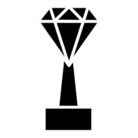 Diamond award icon. Simple illustration of diamond award icon for web vector