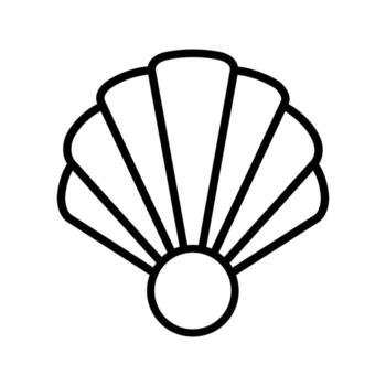 Sea shell icon isolated on white background for your web and mobile app design, Sea shell logo concept vector