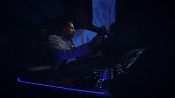 A Nighttime Driving Experience in a Modern Car Interior with innovative features and sleek design video