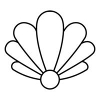 Sea shell icon. Outline sea shell icon for web design isolated on white background vector