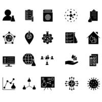 Experiments icon set. lab illustration sign collection. Laboratory symbol. Chemistry web icons. Contains tests, analysis, biochemistry and more. vector