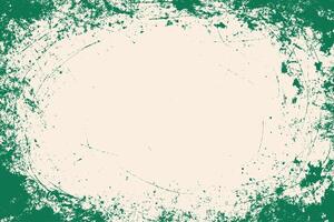Green grunge texture background. Rustic natural green distressed texture. Rough weathered banner frame. Grungy overlay for ads, banner, poster, eco friendly designs. vector
