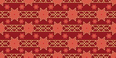 Abstract Chinese New Year Traditional Seamless Pattern with Flowers. Luxury Happy Chinese New Year pattern, red and golden colors. Lunar Chinese pattern for banner, sale ads, poster, pachaging vector