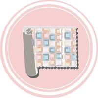 canvas base for rhinestone painting hobby hand drawn illustration vector