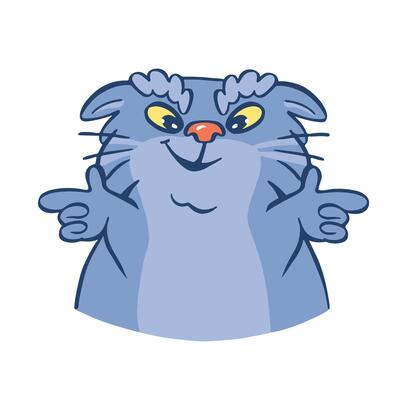 Sticker manul cool, cool color