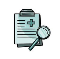 Symbol medical card, tests color illustration vector