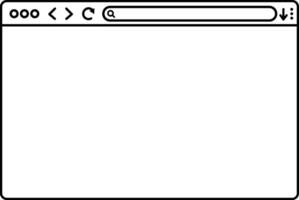 Minimalist Web Browser Interface Icon . Internet Navigation and UI Element Illustration vector