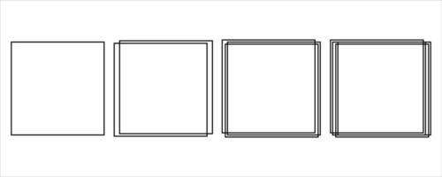 Hand drawn square shape frame vector
