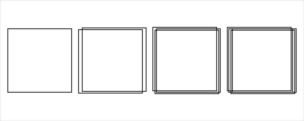 Hand drawn square shape frame