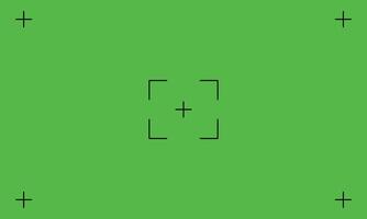Green Screen Targeting Crosshairs Background for Editing and VFX Alignment vector