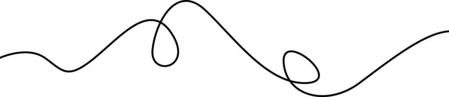 Single Continuous Curved Line .Minimalist Abstract Loop and Flow Illustration vector