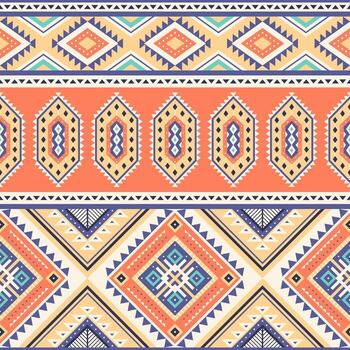 Tribal striped seamless pattern. Aztec geometric background. Can be used in web design, textile design, for making of clothes, accessories, decorative paper, wrapping vector