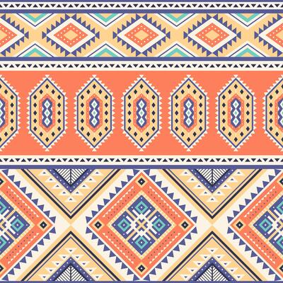 Tribal striped seamless pattern. Aztec geometric background. Can be used in web design, textile design, for making of clothes, accessories, decorative paper, wrapping