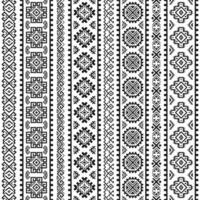Ethnic seamless monochrome pattern. Aztec geometric background. Tribal print. Navajo fabric. Modern abstract wallpaper illustration. For paper, design textile. vector