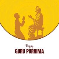 Creative illustration for Guru Purnima, the day of honoring and celebrating spiritual teachers with devotion and gratitude. Perfect for festive greeting designs. vector