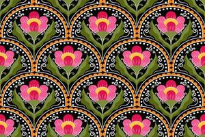 Modern floral art deco seamless pattern. damask illustration with leaves. Decorative botanical background. vector