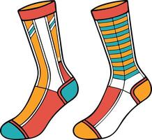 Athletic Socks with Cushioned Sole and Breathable Fabric for Sports and Fitness Available on EPS File vector
