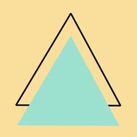 Blue triangle background item vector