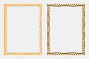 Decorative borders in orange and brown vector